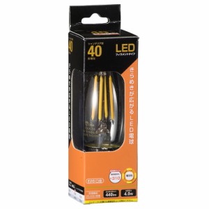 オーム LDC4L C6 LED電球 フィラメントシャンデリア形 440lm（電球色相当)OHM[LDC4LC6] 返品種別A