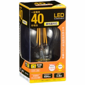 オーム LDA4L/D C6 LED電球　フィラメント形 494lm　(電球色相当)　【調光器対応】OHM[LDA4LDC6] 返品種別A