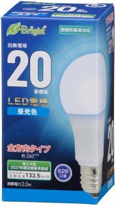 オーム LDA2D-G AG27 LED電球 白熱電球形 265lm（昼光色相当）OHM[LDA2DGAG27] 返品種別A