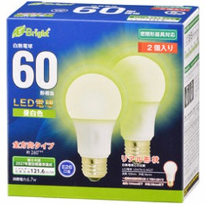 オーム LDA7N-G AG27 2P LED電球 小形電球形 815lm (昼白色相当)【2個セット】オーム[LDA7NGAG272P] 返品種別A