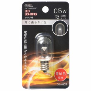 オーム LDT1L-H-E12 13C LED電球 ナツメ形 15lm(電球色相当)OHM[LDT1LHE1213C] 返品種別A