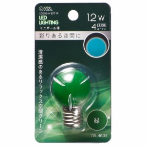 オーム LDG1G-H-E17 14 LED装飾電球 ミニボール球形 4lm(緑色相当)OHM[LDG1GHE1714] 返品種別A
