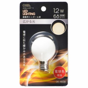 オーム LDG1L-H-E17 15 LED装飾電球 ミニボール球形 68lm(電球色相当)OHM[LDG1LHE1715] 返品種別A