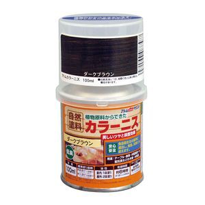 アトムハウスペイント AH-9050847 アトムカラーニス 100ml(ダークブラウン)アトムペイント[AH9050847] 返品種別B