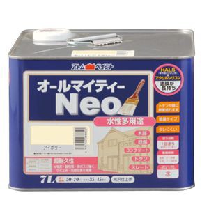 アトムハウスペイント AH-9050249 水性オールマイティーネオ 7L(アイボリー)アトムペイント[AH9050249] 返品種別B