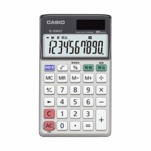 カシオ SL-930GT 手帳タイプ電卓 10桁CASIO 時間計算機能付 実務電卓[SL930GTN] 返品種別A