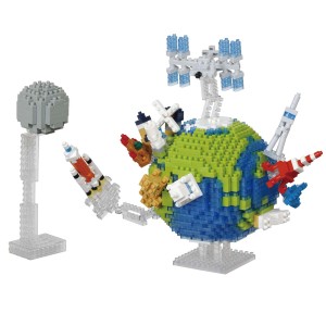 カワダ nanoblock（ナノブロック） 地球と月【NBM-041】ナノブロック  返品種別B