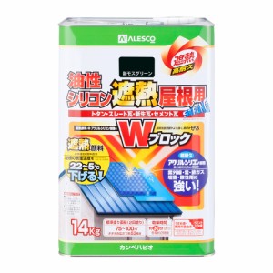 カンペハピオ 00177645713140 油性シリコン遮熱屋根用 14kg(新モスグリーン)Kanpe Hapio[カンペ00177645713140] 返品種別B