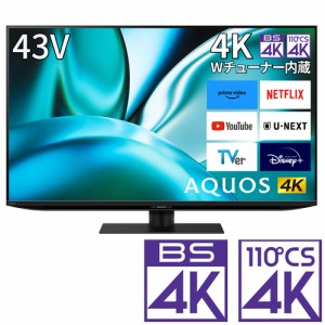 シャープ 43型地上・BS・110度CSデジタル4Kチューナー内蔵 LED液晶テレビ 4T-C43FN2返品種別A