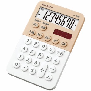 シャープ EL-760R-WX 電卓　8桁（ホワイト系）ミニミニナイスサイズ電卓[EL760RWX] 返品種別A
