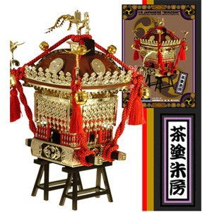 童友社 1/8 江戸神輿 茶塗り 赤紐プラモデル  返品種別B