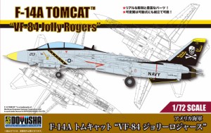 童友社 1/72 アメリカ海軍 F-14A トムキャット“VF-84 ジョリーロジャース”プラモデル  返品種別B