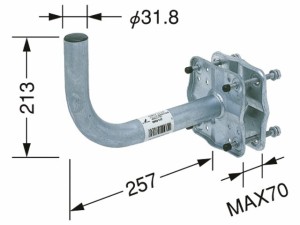 DXアンテナ MHV-117 ベランダ用取付金具(柱・壁面取付共用)[MHV117] 返品種別A