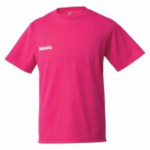 ニッタク NT-NX2062-21-M 卓球用Tシャツ（男女兼用・ジュニア）（ピンク・Mサイズ）Nittaku ドライ　Tシャツ[NTNX206221M] 返品種別A
