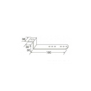 ジェットイノウエ 502878 LED5ミニサイドマーカー取付ステー Z型 38×45×180JET Inoue[502878] 返品種別B