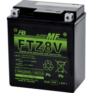 古河電池 FTZ8V バイク用バッテリー  【電解液注入・充電済】【他商品との同時購入不可】FB[FTZ8V] 返品種別B