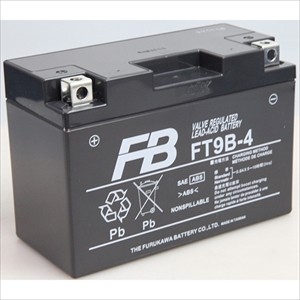 古河電池 FT9B-4 バイク用バッテリー【電解液注入・充電済】【他商品との同時購入不可】[FT9B4FB] 返品種別B