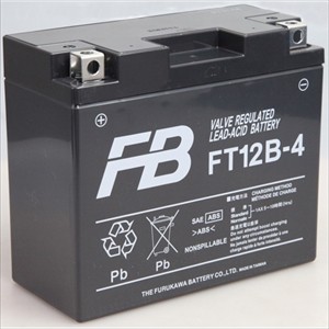 古河電池 FT12B-4 バイク用バッテリー【電解液注入・充電済】【他商品との同時購入不可】[FT12B4FB] 返品種別B