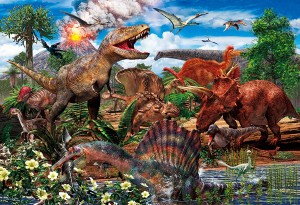 ビバリー 学べるジグソーパズル 白亜紀の恐竜 80ラージピース【80-016】ジグソーパズル  返品種別B