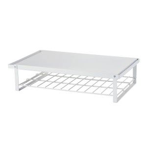 平安伸銅 REW-1 レンジ上ラック 幅46×高さ11×奥行29.5cm(マットホワイト)MICROWAVE OVEN RACK[REW1ヘイアンシンドウ] 返品種別A