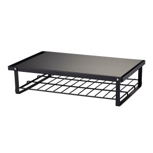 平安伸銅 REK-1 レンジ上ラック 幅46×高さ11×奥行29.5cm(マットブラック)MICROWAVE OVEN RACK[REK1ヘイアンシンドウ] 返品種別A