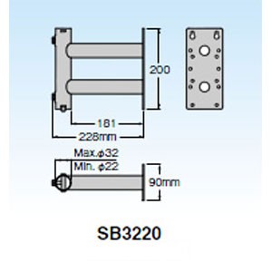 マスプロ SB3220 サイドベース UHFアンテナ＋BS・CSアンテナ設置用MASPRO[SB3220] 返品種別A