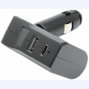 ヤック ZE87 スリムポート USB+Type-C+バッテリーチェッカー（DC12V）YAC[ZE87] 返品種別A