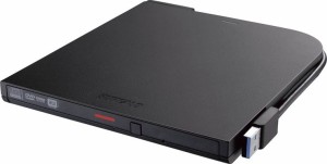 BUFFALO （バッファロー） DVSM-PTV8U3-BKB USB 3.2(Gen 1)対応 ポータブルDVDドライブ(ブラック)[DVSMPTV8U3BKB] 返品種別A