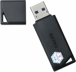 BUFFALO （バッファロー） RUF3-KVB32G-BK USB 3.2(Gen 1)対応 抗ウイルス・抗菌 USBメモリー 32GB(ブラック)[RUF3KVB32GBK] 返品種別A