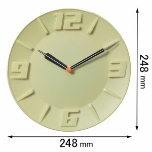 ランデックス 掛け時計（イエロー）LEDバックライト式掛け時計 YW9135YL[YW9135YL] 返品種別A