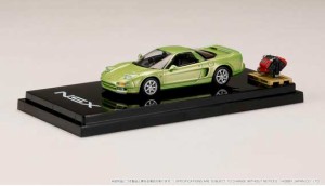 ホビージャパン 1/64 ホンダ NSX クーペ エンジンディスプレイモデル付（ライムグリーンメタリック）【HJ644006BGR】ミニカー  返品種別B