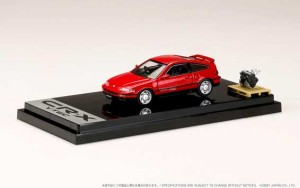 ホビージャパン 1/64 ホンダ CR-X SiR (EF8) 1989 エンジンディスプレイモデル付（レッドパール）【HJ642005R】ミニカー  返品種別B