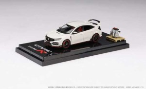 ホビージャパン 1/64 ホンダ シビック TYPE R (FK8) 2020 エンジンディスプレイモデル付（チャンピオンシップホワイト）【HJ642055AW】ミ