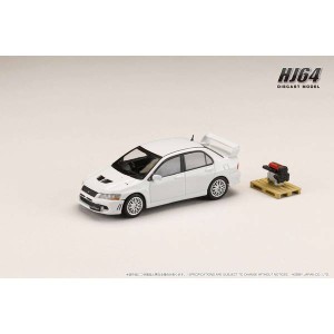 ホビージャパン 1/64 三菱ランサー GSR EVOLUTION 7 エンジンディスプレイモデル付き（スコーティアホワイト）【HJ641054W】ミニカー  返