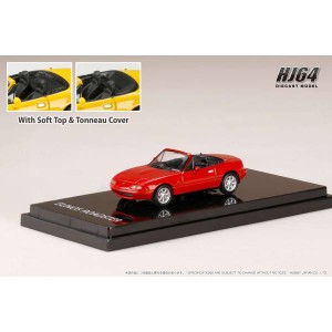 ホビージャパン 1/64 マツダ ユーノスロードスター（NA6CE） トノカバー付 クラシックレッド【HJ642025AR】ミニカー  返品種別B