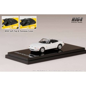 ホビージャパン 1/64 マツダ ユーノスロードスター（NA6CE） トノカバー付 クリスタルホワイト【HJ642025AW】ミニカー  返品種別B