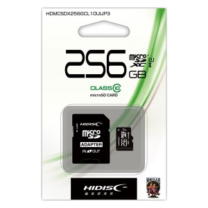 HIDISC HDMCSDX256GCL10UIJP3 microSDXCメモリカード 256GB Class10　UHS-I[HDMCSDX256GCL10UIJP3] 返品種別A