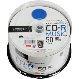 HIDISC TYCR80YMP50SP 音楽用CD-R 700MB 50枚パック[TYCR80YMP50SP] 返品種別A