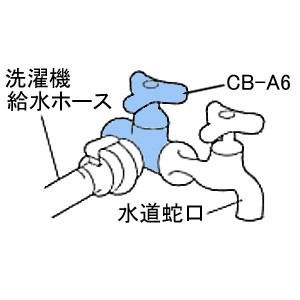 パナソニック CB-A6(NA) 洗濯機用分岐栓[CBA6NA] 返品種別A