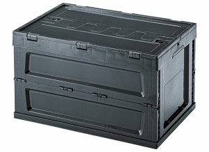 東谷 LFS-34BK フォールディング コンテナ L(ブラック)[LFS34BK] 返品種別A