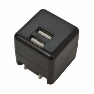 ラスタバナナ RAC2A2A01BK AC充電器 USB2ポート 計2.4A（ブラック）[RAC2A2A01BK] 返品種別A