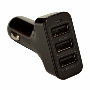 ラスタバナナ RDC3A4A01BK DC充電器 USB3ポート 計4.8A（ブラック）[RDC3A4A01BK] 返品種別A