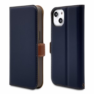 ラスタバナナ iPhone 14 / 13 用 薄型手帳ケース サイドマグネット （ネイビー×ブラウン） RastaBanana 7015IP261BO返品種別A