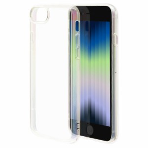 ラスタバナナ 7407IP247HB iPhone SE (第3世代 第2世代 )8/7用 AURORA FRAME ハイブリッドケース TPU×PC オーロラフレーム（クリア）[74