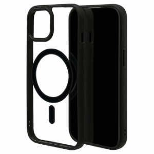 ラスタバナナ 7618IP361HB iPhone15（6.1inch/2眼）/14/13用 MagSafe対応 ハイブリッドケース RHINO TPU×アクリル 5H 衝撃吸収 MIL規格