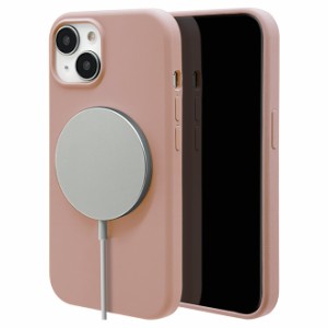 ラスタバナナ 7625IP361HB iPhone15（6.1inch/2眼）用 MagSafe対応 PCシリコンケース（スモーキーピンク）[7625IP361HB] 返品種別A