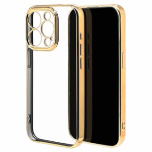 ラスタバナナ iPhone15 Pro（6.1inch/3眼）用 極限保護TPUメタルフレームケース ソフト（ゴールド）  7662IP361PTP返品種別A