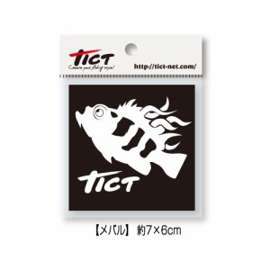 TICT TICTロゴ カッティングステッカー(メバル)7×6cm TICTロゴ カッティングステッカー(メバル)7×6cm返品種別A