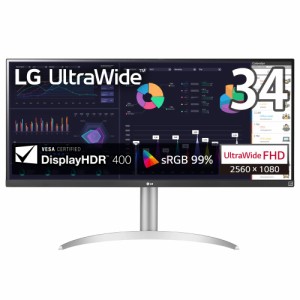 LG 34WQ650-W [34型(21:9)/IPS/2560×1080/ビジネス＆ゲーミング ウルトラワイドモニター/リフレッシュレート 100Hz/USB Type-C/FreeSync