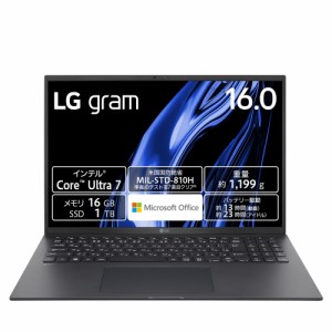 LG 16Z90S-MA78J2 [ノートパソコン 16型、IPS液晶、WQXGA(2560×1600)/1199g/Core Ultra 7 155H/メモリ 16GB/SSD 1TB/DCI-P3 99％/顔認証